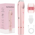 Hair Remover Women's Double Head Shaver Private Pubic Hair Trimmer Electric Razor Wet Dry Electric Body Hair