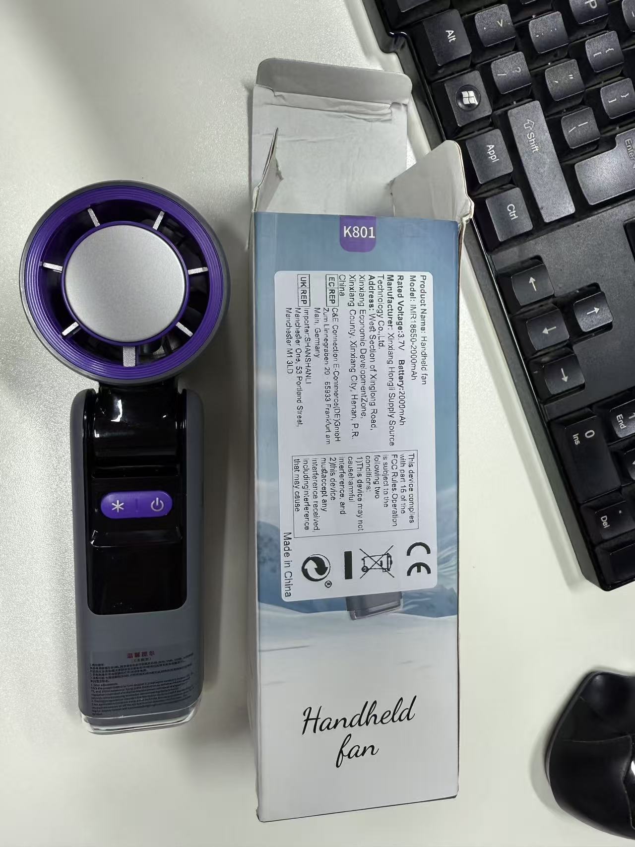 Portable High-Speed Handheld Fan