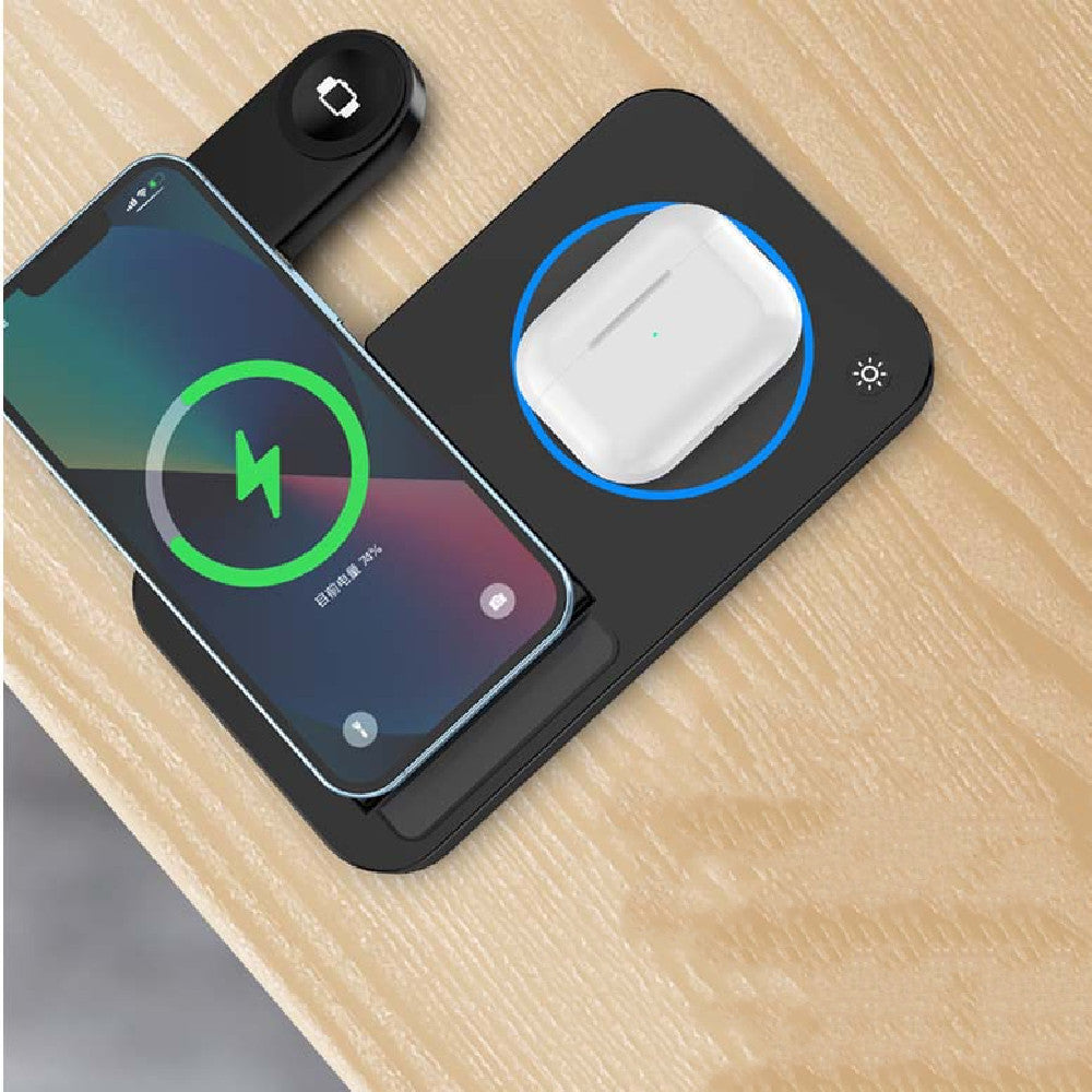 3-in-1 Wireless Charging Station 2026 - Fast Charge iPhone, Apple Watch, AirPods - Magnetic Stand