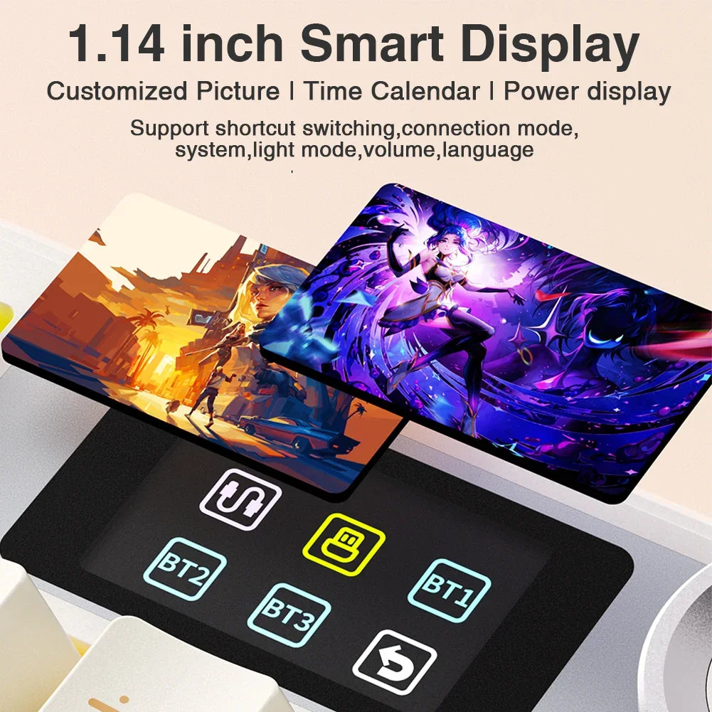 Wireless Gaming Keyboard 2026 - RGB Backlit - Mechanical Feel - 2.4G/Bluetooth - Rechargeable - 87 Keys
