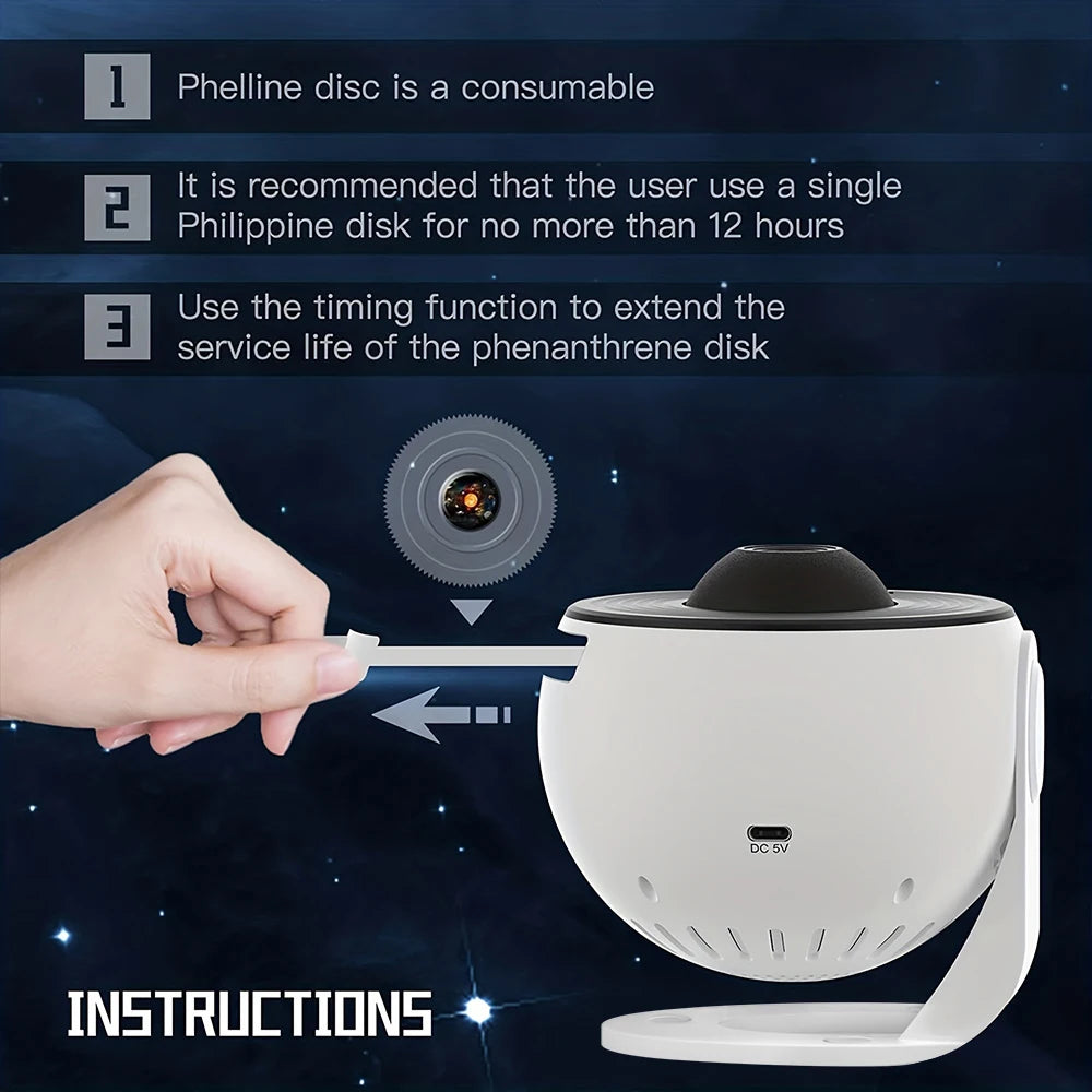 Galaxy Star Projector 2026 - LED Nebula Night Light - Bluetooth Speaker - Remote Control - Timer