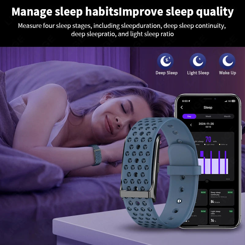 2026 Fitness Tracker Band - Heart Rate Monitor - Sleep Analysis - Waterproof - 14-Day Battery