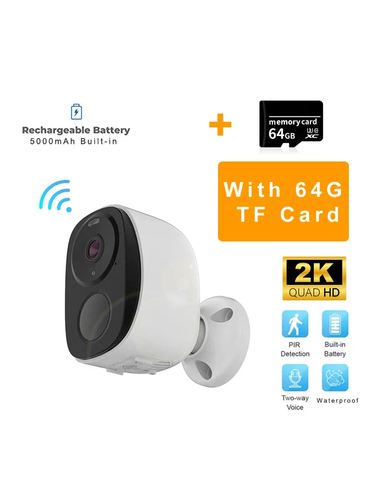 Wireless Security Camera 2026 - 1080p HD WiFi Indoor Cam - Night Vision - Motion Detection - Two-Way Audio