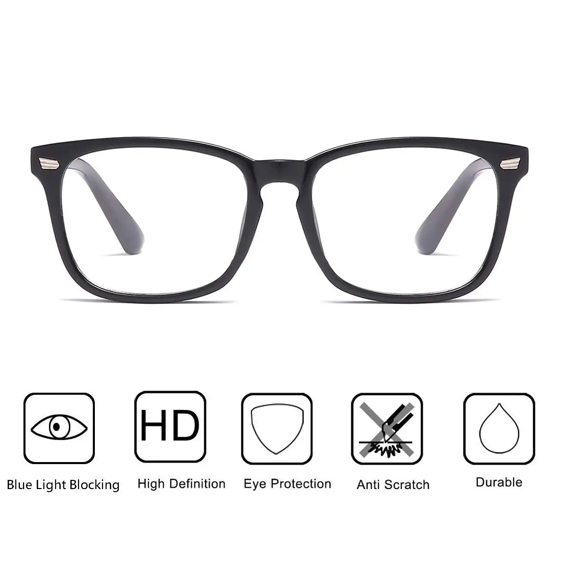 Blue Light Blocking Glasses 2026 - Anti Eye Strain - Computer Gaming Glasses - UV Protection