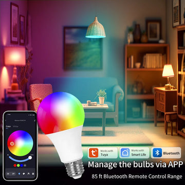 2026 Smart LED Light Bulb - WiFi RGB Color Changing - Alexa/Google Compatible - Energy Saving