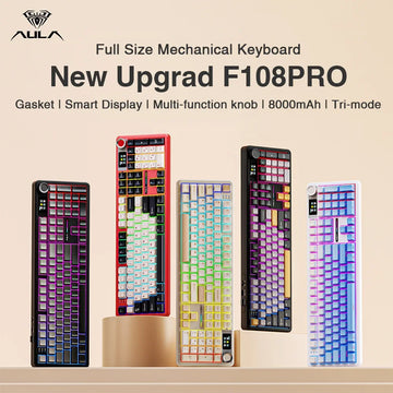 Wireless Gaming Keyboard 2026 - RGB Backlit - Mechanical Feel - 2.4G/Bluetooth - Rechargeable - 87 Keys
