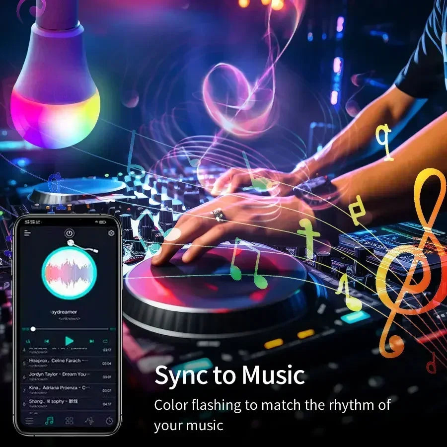 2026 Smart LED Light Bulb - WiFi RGB Color Changing - Alexa/Google Compatible - Energy Saving