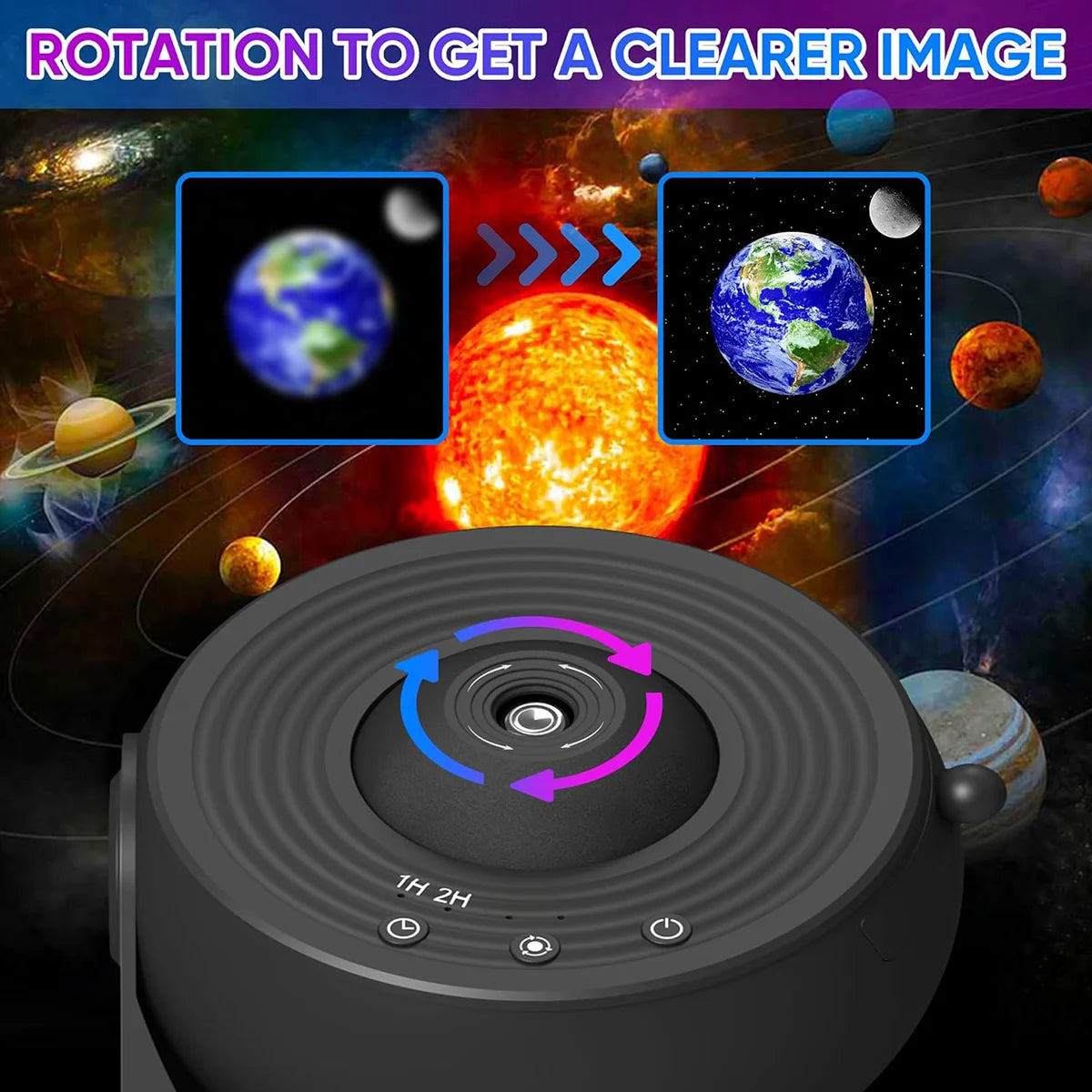 Galaxy Star Projector 2026 - LED Nebula Night Light - Bluetooth Speaker - Remote Control - Timer