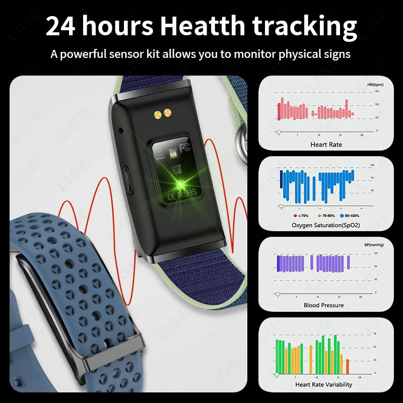 2026 Fitness Tracker Band - Heart Rate Monitor - Sleep Analysis - Waterproof - 14-Day Battery